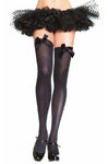 Tights Stockings Black With Black Bow